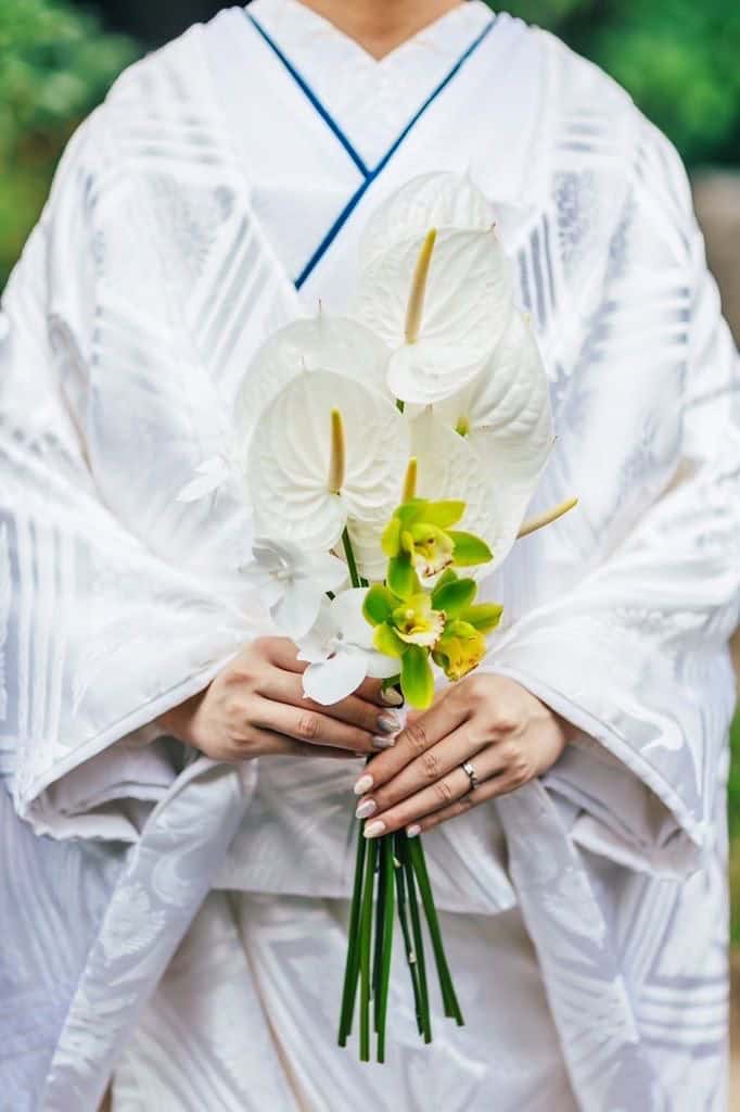 Buchete de mireasă inspirate din ikebana – minimalism și semnificație